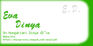 eva dinya business card